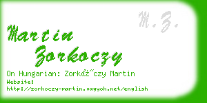 martin zorkoczy business card